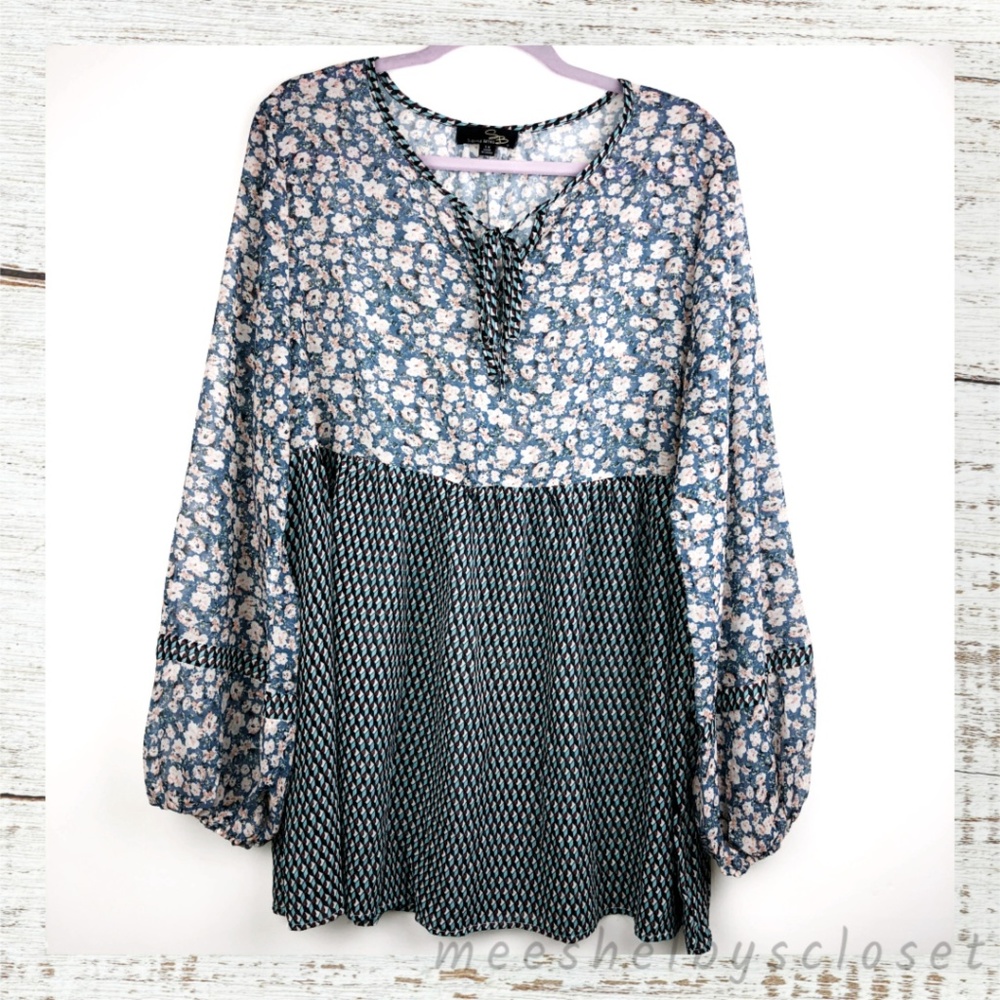 Suzanne Betro Plus Size Multicolor / print Tunic